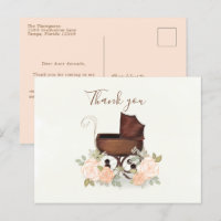 Vintage Baby Shower Watercolor Carriles Gracias
