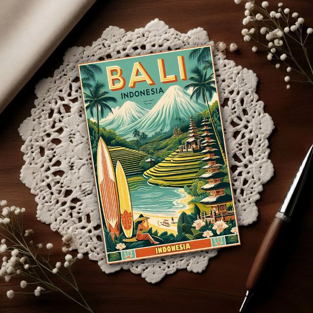 Postal Vintage Bali, Indonesia Viaje (Subido por el creador)