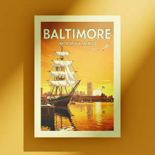 Postal Vintage Baltimore Maryland