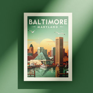 Postal Vintage Baltimore Maryland