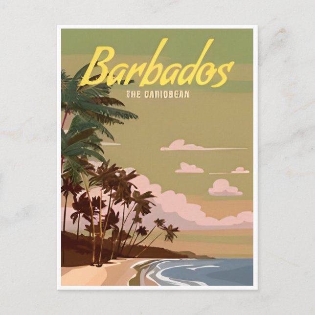Postal Vintage Barbados Caribbean Bridgetown (Anverso)