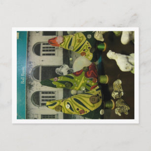 Postal Vintage Barkcloth y chalkware