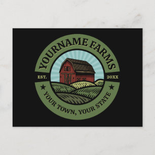 Postal Vintage Barn AÑADIR NOMBRE País Granjero Cultivo