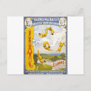 Postal Vintage Barnum y Bailey Circus