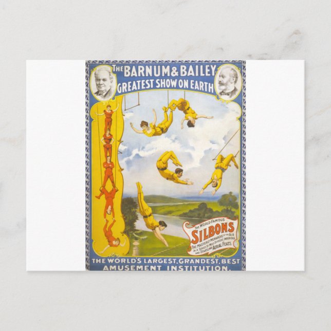 Postal Vintage Barnum y Bailey Circus (Anverso)