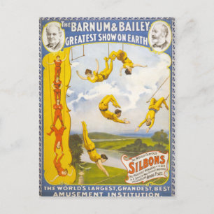Postal Vintage Barnum y Bailey Circus