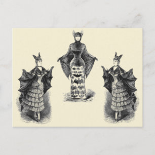 Postal Vintage Bat Ladies