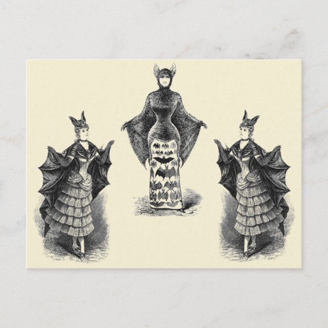 Postal Vintage Bat Ladies (Anverso)