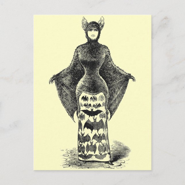 Postal Vintage Bat Lady (Anverso)