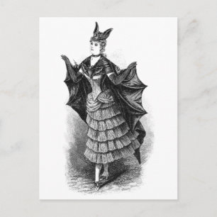 Postal Vintage Bat Lady
