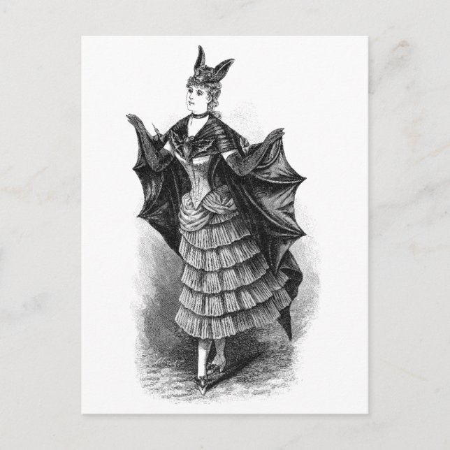 Postal Vintage Bat Lady (Anverso)