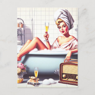 Postal Vintage Bath Pin Up