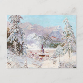 Postal Vintage Baviera Navidades de Invierno Art