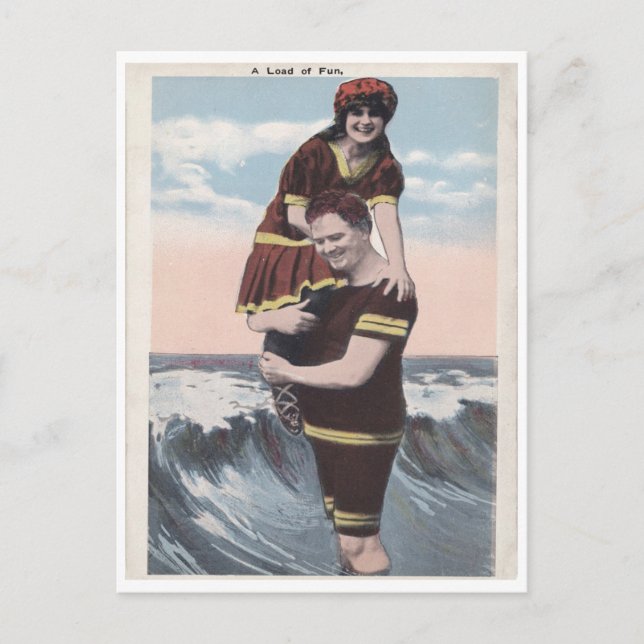 Postal Vintage beach pair (Anverso)