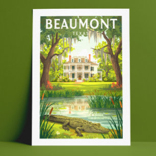 Postal Vintage Beaumont Texas