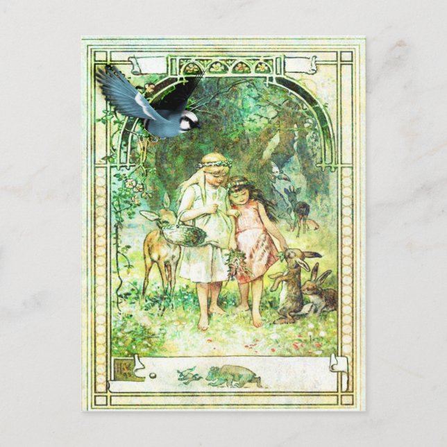 Postal Vintage Beautiful Day Garden (Anverso)