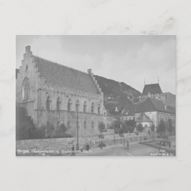 Postal Vintage Bergen Haakonshallen (Anverso)