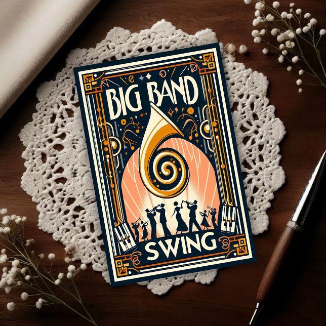 Postal Vintage Big Band Swing Dance (Subido por el creador)