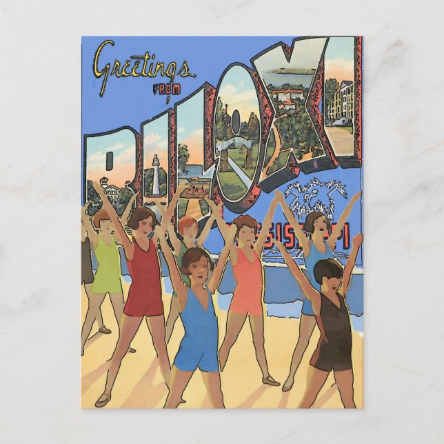 Postal Vintage Biloxi MS (Anverso)