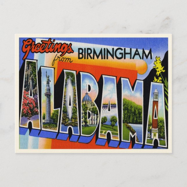 Postal Vintage Birmingham Alabama (Anverso)