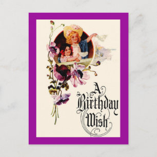 Postal Vintage Birthday Wish Card