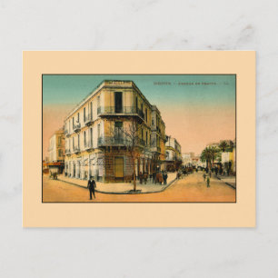 Postal Vintage Bizerte Rue de France de los años 1900