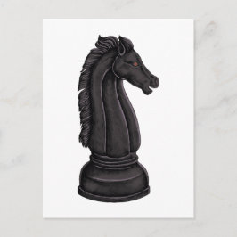 Postal Vintage black chess piece