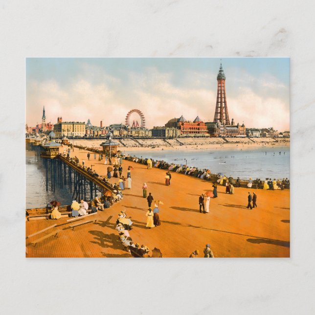 Postal Vintage Blackpool Lancashire Inglaterra (Anverso)