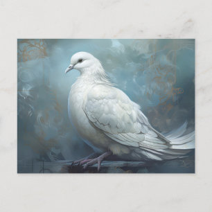 Postal Vintage Blue Boda Dove