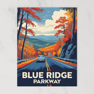 Postal Vintage Blue Ridge Parkway Scendrive