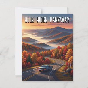 Postal Vintage Blue Ridge Parkway Souvenir