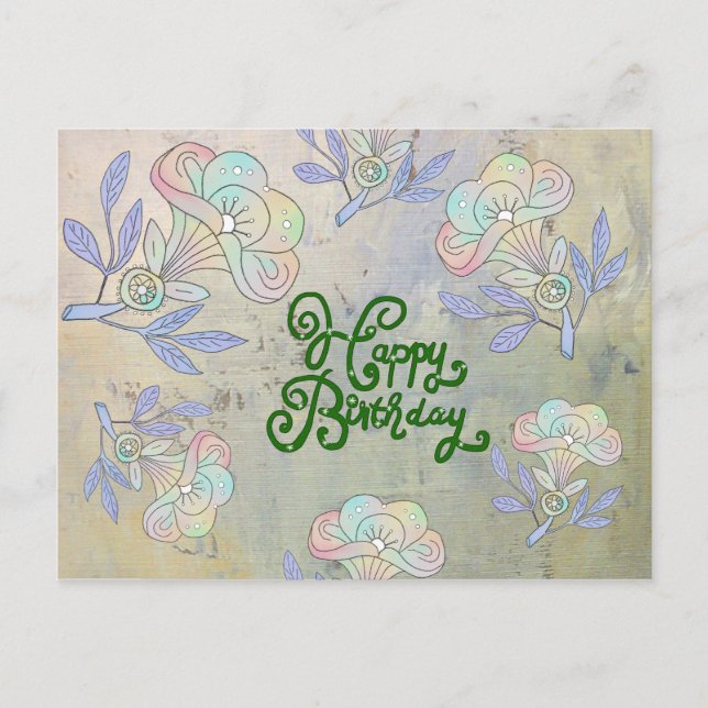 Postal Vintage Blume (Anverso)
