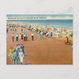 Postal Vintage Boardwalk y Beach Rehoboth Delaware