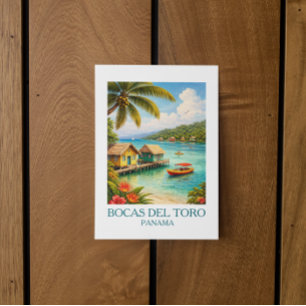 Postal Vintage Bocas del Toro Panamá Viaje Tropical