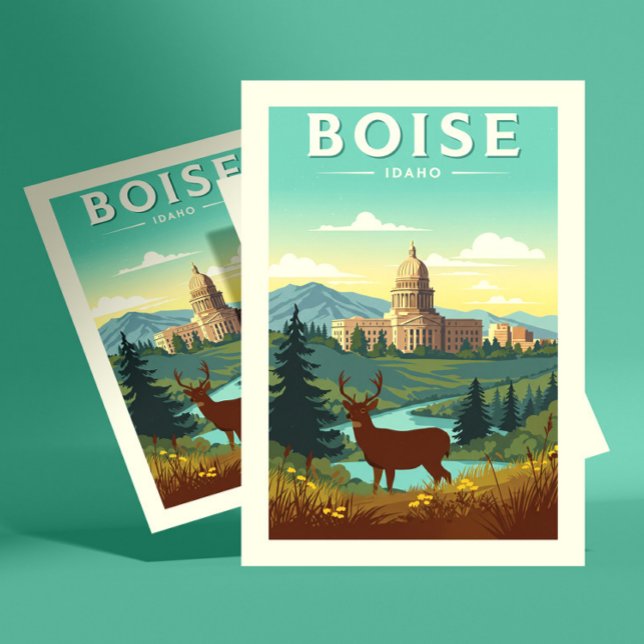 Postal Vintage Boise Idaho (Subido por el creador)