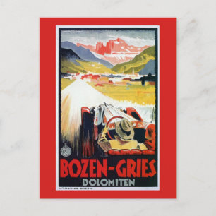 Postal Vintage Bozen Gries Anuncio italiano de viajes de