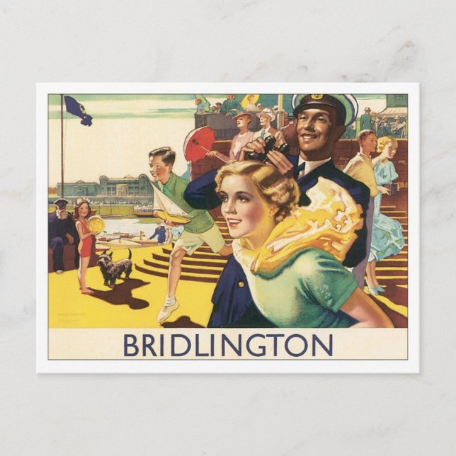 Postal Vintage Bridlington Inglaterra (Anverso)