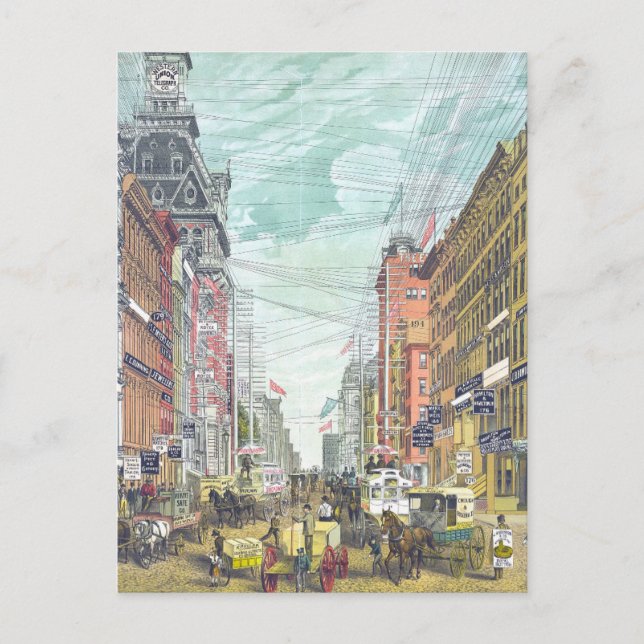 Postal Vintage Broadway, NYC (años 80) (Anverso)