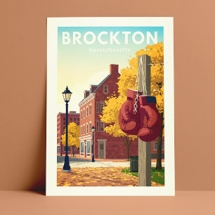 Postal Vintage Brockton Massachusetts