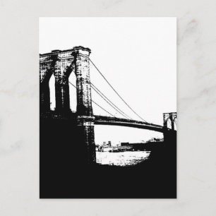 Postal Vintage Brooklyn Bridge