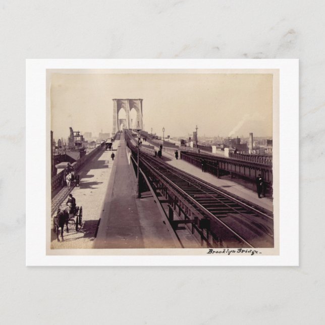 Postal Vintage Brooklyn Bridge (Anverso)