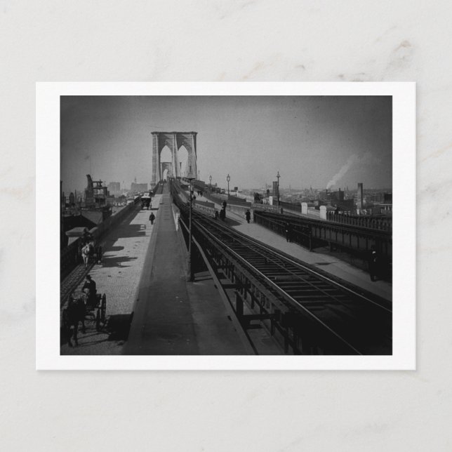 Postal Vintage Brooklyn Bridge Pre-1900 (Anverso)