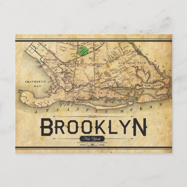 Postal Vintage Brooklyn Postcard (Anverso)