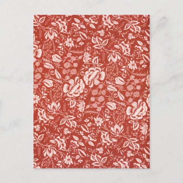 Postal Vintage Brown Rustic Floral Garden (Anverso)