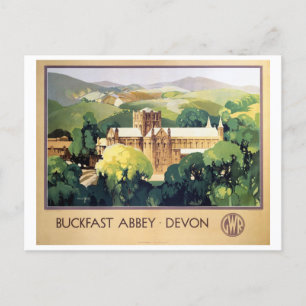 Postal Vintage Buckfast Abbey Monasterio Británico Ferroc