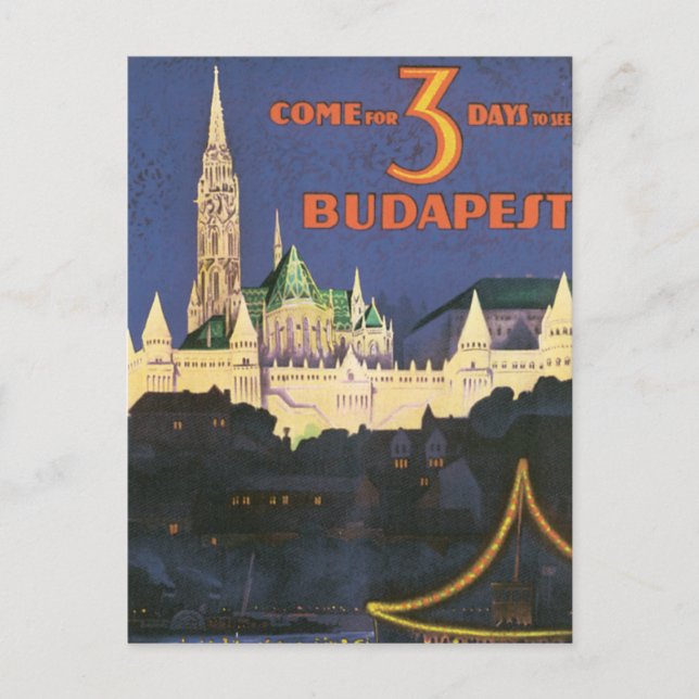 Postal Vintage Budapest (Anverso)