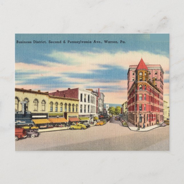 Postal Vintage Business District, Warren Pennsylvania (Anverso)