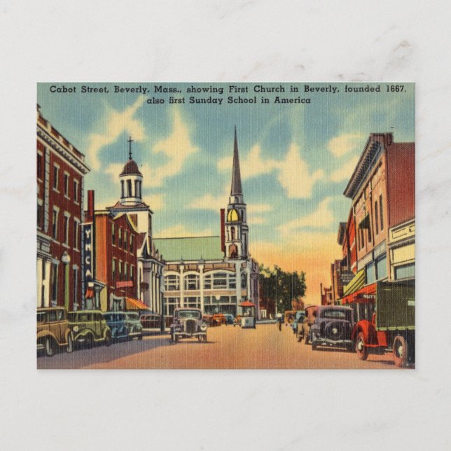 Postal Vintage, Cabot Street, Beverly Massachusetts (Anverso)