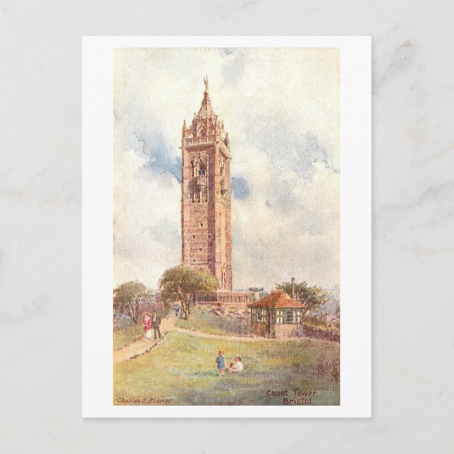 Postal Vintage Cabot Tower, Bristol (Anverso)