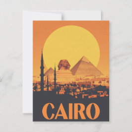 Postal Vintage Cairo Sunset